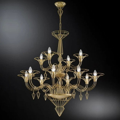 Metal Lux Dedalo SP 12L люстра с 12 лампами матовое золото 192.112.02