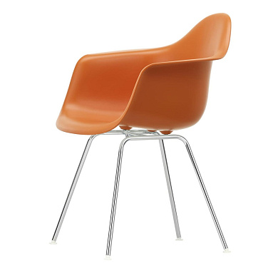 4055737331978 Eames Plastic Vitra Стул обеденный с подлокотниками, оранжевый