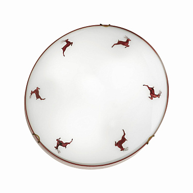 потолочный светильник круглый с латунным декором