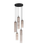 Triac Dimmable Mocha Brown Glass Matt Black Metal Base LED 15Watt 220-240Volt 900Lm IP20 3000K D:34 H:75-200 cm