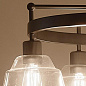 Eastmont 5 Light Chandelier Black and Walnut Wood люстра 52403BK Kichler — фото 7