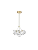 Triac Dimmable Clear Structured Glass Brass Gold Metal LED 28Watt 220-240Volt 2026Lm IP20 2700K D:42 H:200 cm