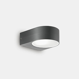 018515 Ideal lux Iko настенный светильник в форме цилиндра с антрацитовым корпусом для уличного освещения