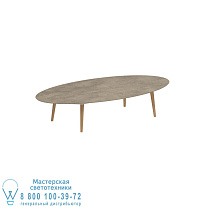 ВЫСОКИЙ СТОЛ STYLETTO LOUNGE 250X130CM НОГИ ТИКА КЕРАМИЧЕСКАЯ СТОЛЕШНИЦА TERRA SABBIA Royal Botania