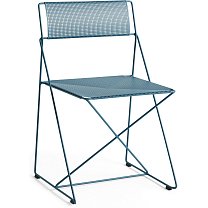 X-Line Chair, сиденье и спинка сталь с порошковым покрытием, пудрово-голубой / каркас сталь с порошковым покрытием в цвет