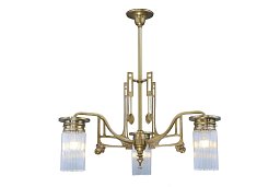 PP-262 Patinas lighting Stuttgart 3-рожковая люстра в стиле венского модерна с тонким литьём