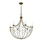 Topiary 6 Light Chandelier Matte White and Character Bronze люстра 52462CHZ Kichler — фото 9