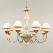 CL0276.SI.SE Cavaillon Chandelier, Ivory & Silver, 8 Lights, made to order