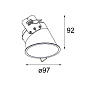 Asy lotis 97 adjustable for LED GE встраиваемый в потолок светильник Modular