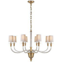 EU-TOB5032 Visual Comfort Vivian подвесная люстра с одним ярусом и несколькими рожками с текстильными абажурами