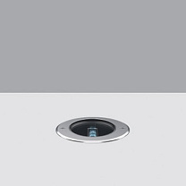 Light Up Family Recessed floor luminaire Earth D=144 mm - Warm White - Blade Optic 7W 48.8lm - 3000K - Colour: Steel