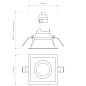 1249039 Minima Slimline Square Fixed Fire-Rated IP65 Astro lighting встраиваемый светильник матовый чёрный — фото 2
