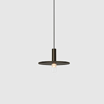 oran pendant kap glass, cylinder, gun black