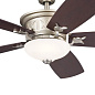 56" Crescent 5 Blade LED Indoor Ceiling Fan Brushed Nickel люстра-вентилятор 300325NI Kichler — фото 5