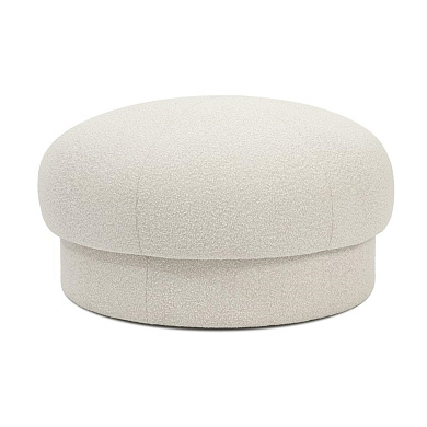 2839-0900 Uno Design House Stockholm Большой круглый пуф в светлой обивке