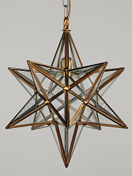CL0213.BR Vaughan Star подвесной фонарь в форме звезды с латунным каркасом и прозрачным стеклом