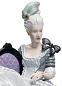 1008423 Lladro Rococo Lady фарфоровая статуэтка дамы в пышном платье — фото 1