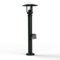 Newpark N° 5; Clear glass E27 105W Plug; Slate grey