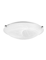 Alabaster Glass Chrome Metal LED E27 2x12 Watt 100-240Volt IP20 Packing 5 pcs Bulb Excluded D: 40 H: 9.5 cm