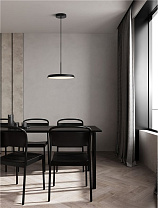 Matt Black, Imitated Wood Metal & Acrylic LED 27Watt 220-240Volt 2205Lm IP20 3000K D:40 H:135 cm