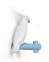 01007854 Lladro The Parrot Party настенная вешалка с фарфоровым попугаем