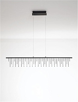 Triac Dimmable Black Chrome & Black Aluminium LED 17 Watt 220-240 Volt 1355Lm 3000K IP20 L:120 W:8 H:150 cm