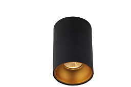 CLT 411C BL-GO Crystal Lux Prismatic потолочный светильник чёрного цвета с золотым внутренним покрытием рассеивателя