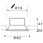 1007488 SLV NEW TRIA® 75 mount. ring recessed black монтажное кольцо — фото 3