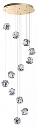 5085/60L Odeon Light Jemstone подвесной светильник с каскадом хрустальных элементов