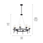 Alton 38" 8 Light Chandelier Black люстра 43695BK Kichler — фото 7