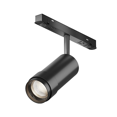 трефазный светильник цилиндрической формы черного цвета для магнитной трековой системы 23mm