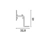 MXQ5 Underscore18 iGuzzini Perimeter linear profile for Ledstrip Top RGB versions - L=2000