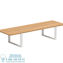 СТОЛ VIGOR 360 БЕЛЫЙ С ТИКОВОЙ СТОЛЕШНИЦЕЙ Royal Botania