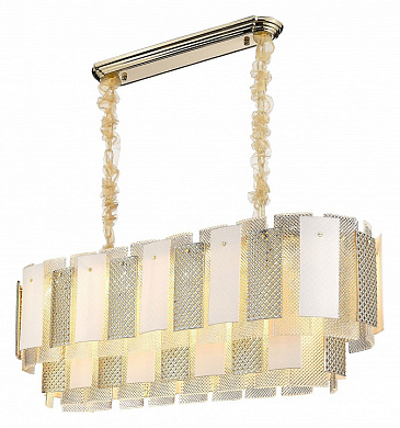 подвесной светильник с геометрическим рисунком из матовых и глянцевых деталей