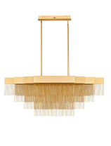 Triac Dimmable Brushed Gold Steel & Aluminium LED 46Watt 220-240Volt 1654Lm IP20 3000K L:120 W:31 H:66.3-157 cm