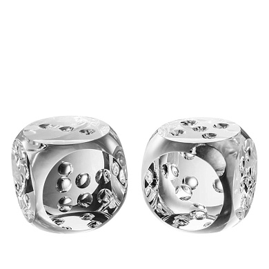 110705 Desk Accessory Dice Tradizione crystal set of 2 декор Eichholtz