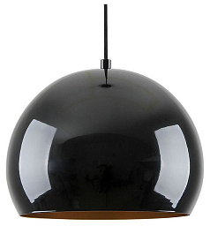 LSP-8919 Lussole Gloss подвесной светильник с купольным плафоном из чёрного лакированного металла