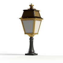 Avenue 2 N° 6; Opal PMMA Built-in LED 2700°K warm white 13W; Tinted lacquered brass