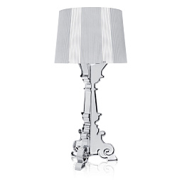 0907200 Kartell Bourgie настольная лампа с серебристым абажуром
