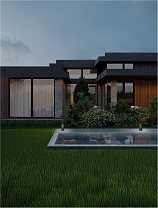 Black Sandstone Cement LED 12Watt 220-240Volt 629Lm IP65 3000K D:16 H:35.5 cm
