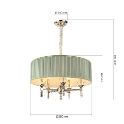 SL1121.103.05 ST-Luce Oleo подвесной светильник с тканевым абажуром и металлическим основанием