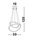 9357061 ARIES Novaluce светильник LED 48Вт 220-240В 2363Lm 3000K IP20