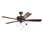 52" Basics Pro Premier Fan Satin Natural Bronze люстра-вентилятор 330016SNB Kichler — фото 1
