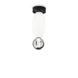 314235 Ideal lux Lumiere потолочный светильник с белым овальным корпусом и декоративным элементом