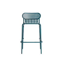 M0745426 WEEK-END Petite Friture Барный стул садовый металлический сине-зеленый H80