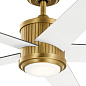 56" Brahm Fan Natural Brass люстра-вентилятор 300044NBR Kichler — фото 1