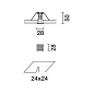 Q461 Laser Blade XS iGuzzini Frame 1 cell - Medium beam - LED