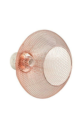 накладной настенный светильник с розовым стеклянным плафоном