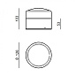 CA121DD2WDI Linea Light Horus Convex AP PL LED уличный дизайнерский светильник коричневый; дымчатый — фото 3