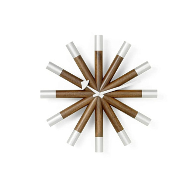20161901 Wheel Vitra Часы настенные деревянные с алюминием